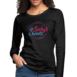 Open image in slideshow, Socky&#39;s Sweets Women&#39;s  Long Sleeve T-Shirt - charcoal gray

