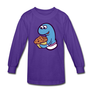 Open image in slideshow, Socky Kids&#39; Long Sleeve T-Shirt - dark purple
