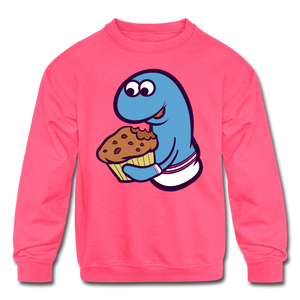 Open image in slideshow, Socky Kids&#39; Crewneck Sweatshirt - neon pink
